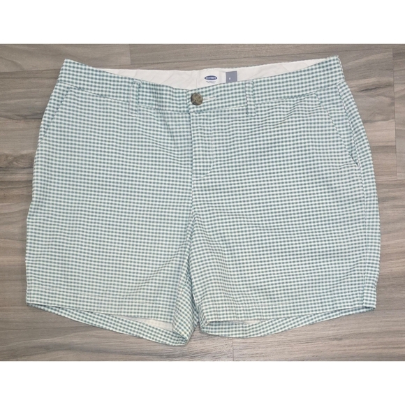 Old Navy Green & White Plaid Shorts Size 6 - Picture 1 of 7